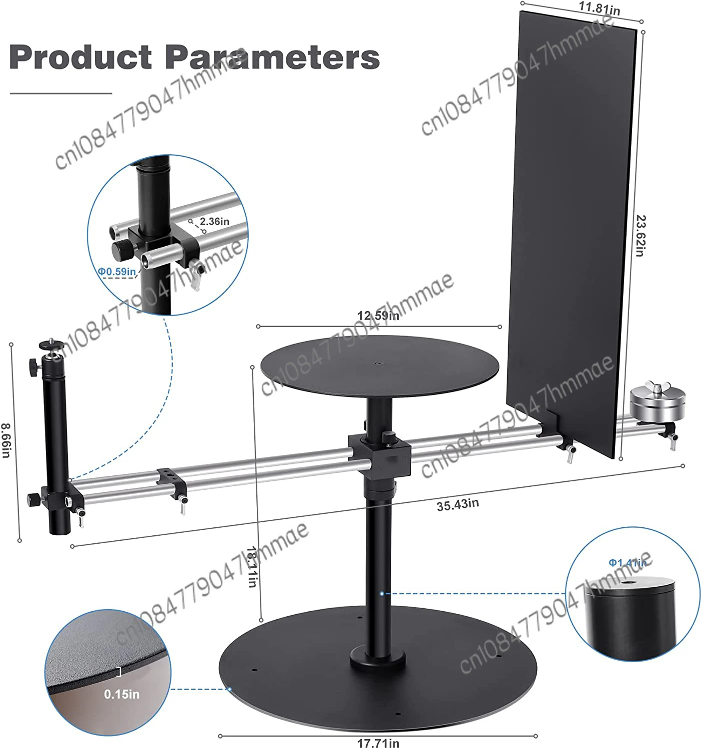 360 Photography Turntable Platform Rotating Display Stand Product 360 Photo Booth Studio Table Shooting Slider