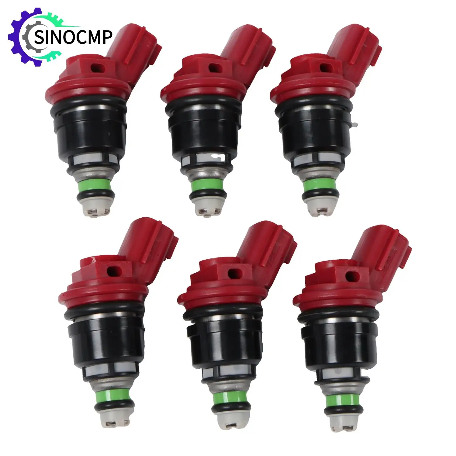 SINOCMP 6pcs Fuel Injectors 1660096E01 1660010Y00 1660053J03 For Nissan Sentra 240SX Maxima 300ZX 200SX Infiniti I30 G20 Engine