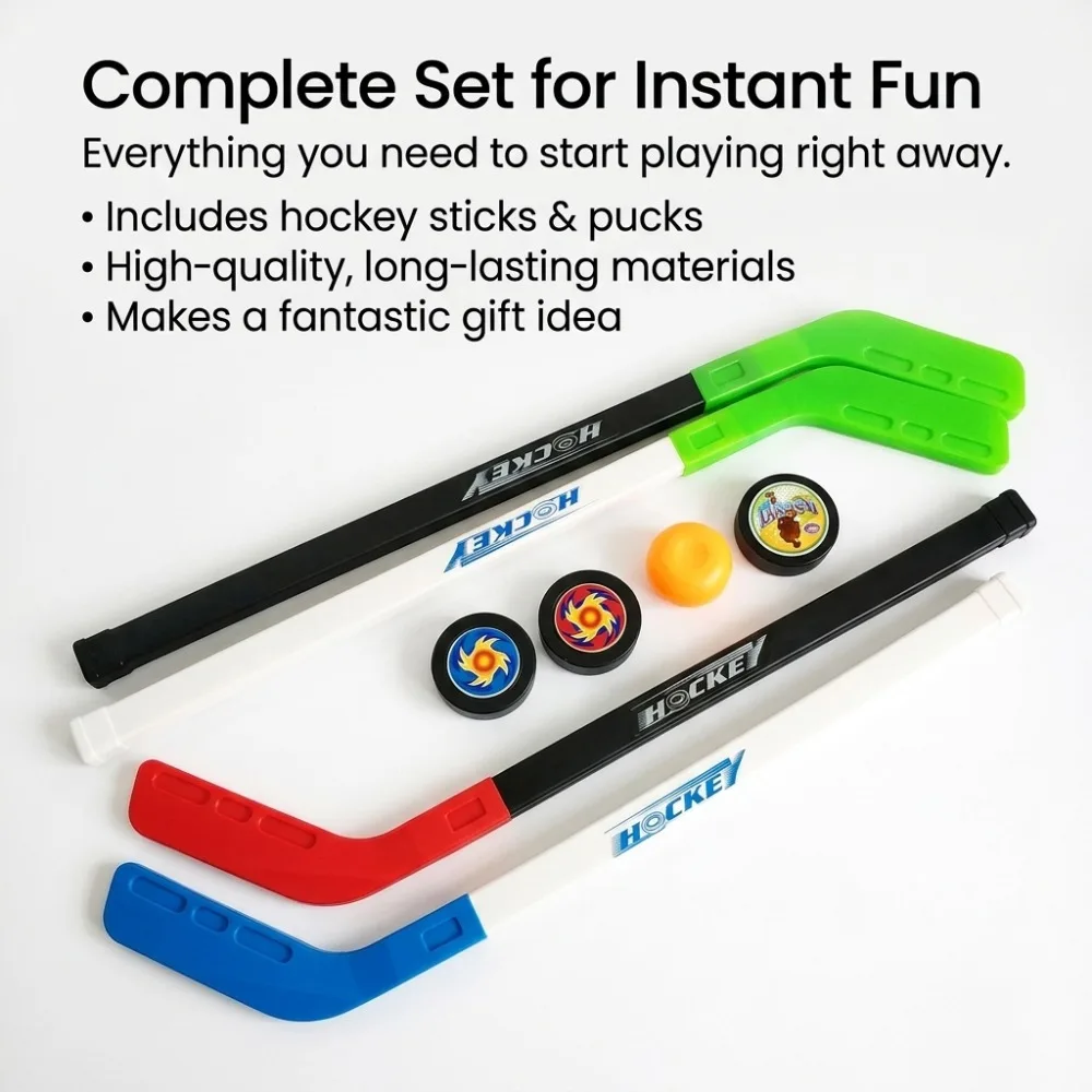 A Toy Hockey Pole Game For Kids, Ice Hockey, 72CM Plastic Hockey Stick, Toy Hockey Stick For Outdoor Sports For Kids