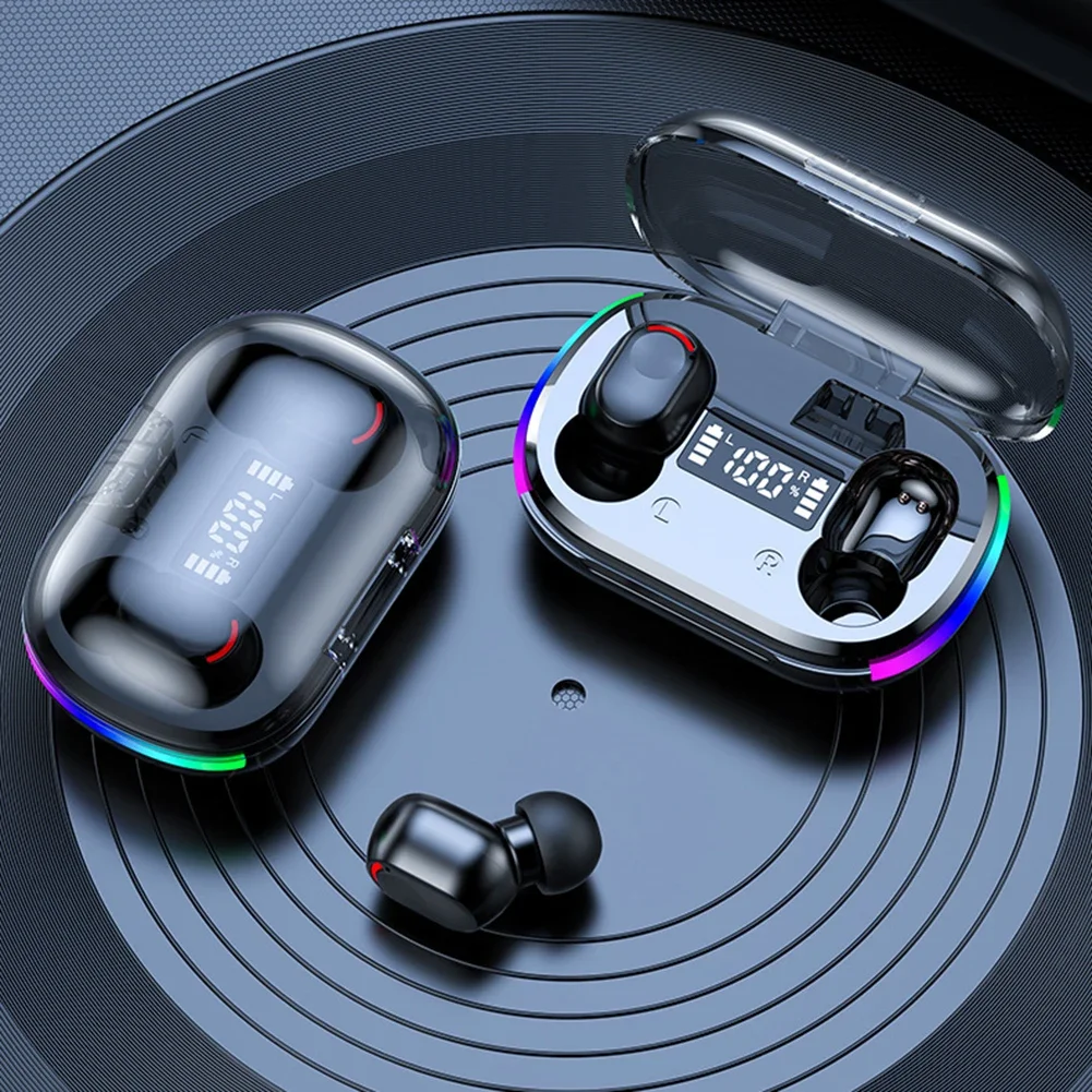 K10 Wireless Bluetooth-Compatible Earphones Easy To Carry Digital Display Earphone Intelligent Noise Reduction Earphones