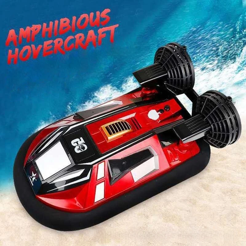 새로운 수륙 양용 호버크래프트 원격 제어 보트 고속 전함 시뮬레이션 전기 장난감 방수 어린이 선물