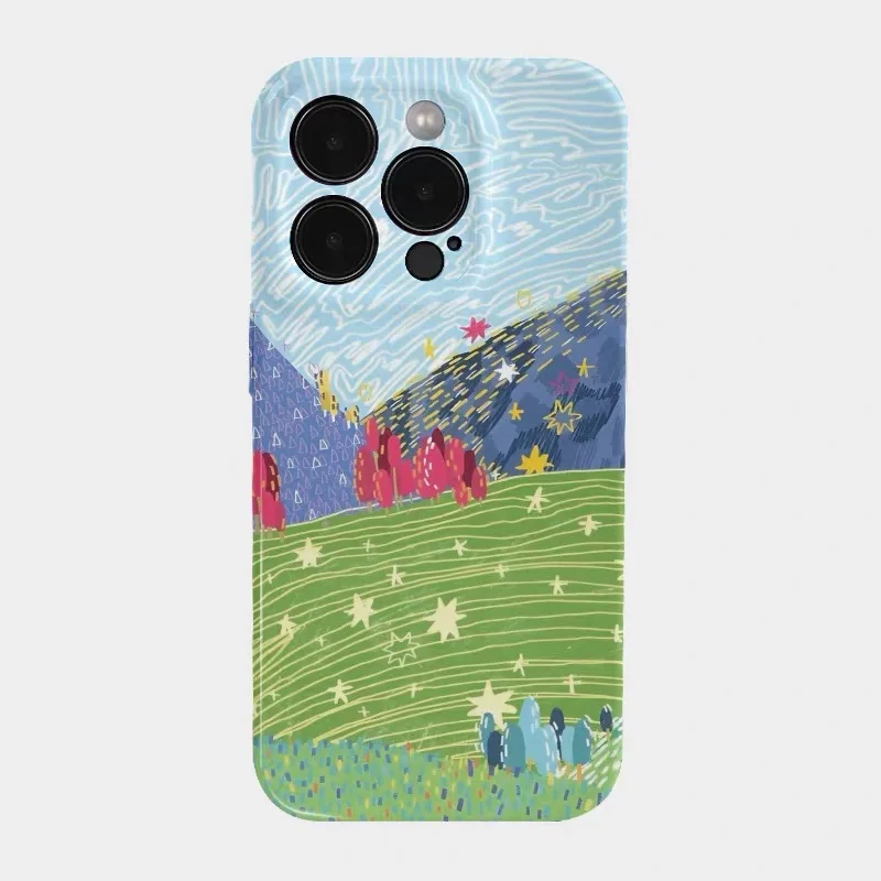 

Between Green Summer and Autumn Phone Case for IPHONE 17 Air 16E 15 PROMAX 14 Plus 13 12 MINI 11 16Plus XR Acrylic Phone Cover