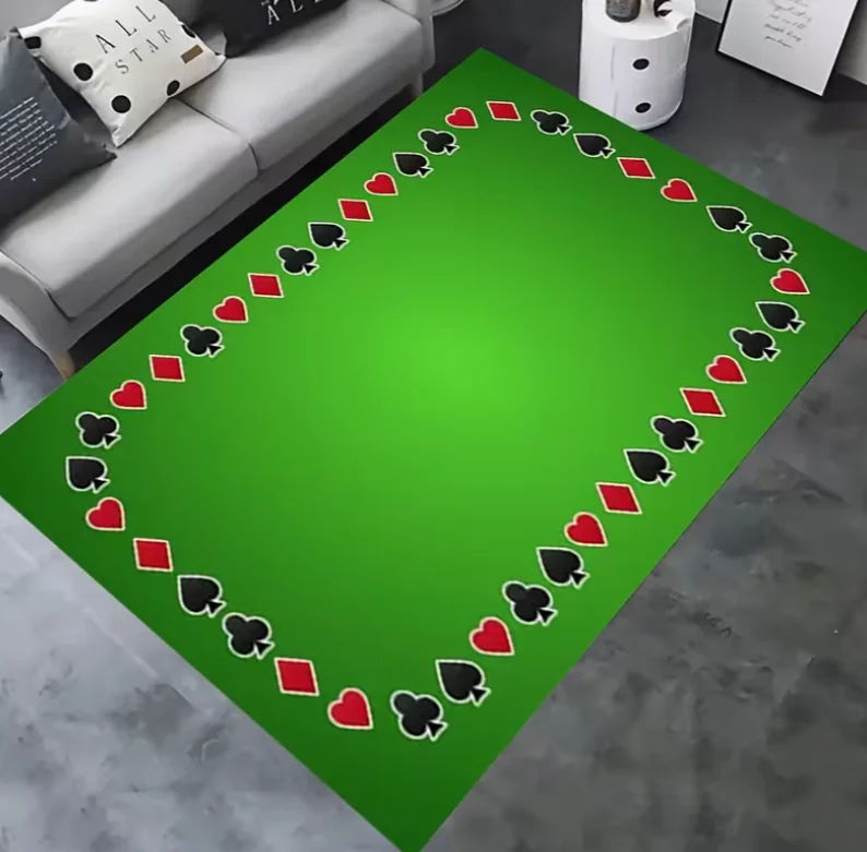 1pc-elegant-poker-card-pattern-green-carpet-soft-durable-living-room-decor-perfect-for-christmas-new-year-parties-enhances-home