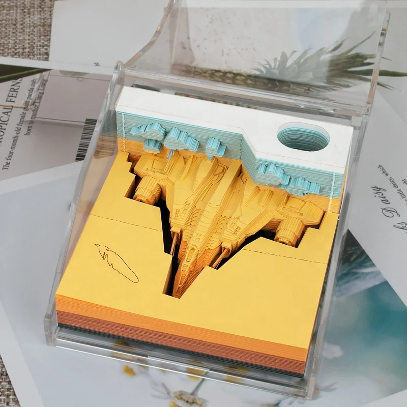 

School Supplies New Term Begin Gift Set Custom New Corporate Gift 3D Paper Fighters Model Memo Pad Promotion Gift Items