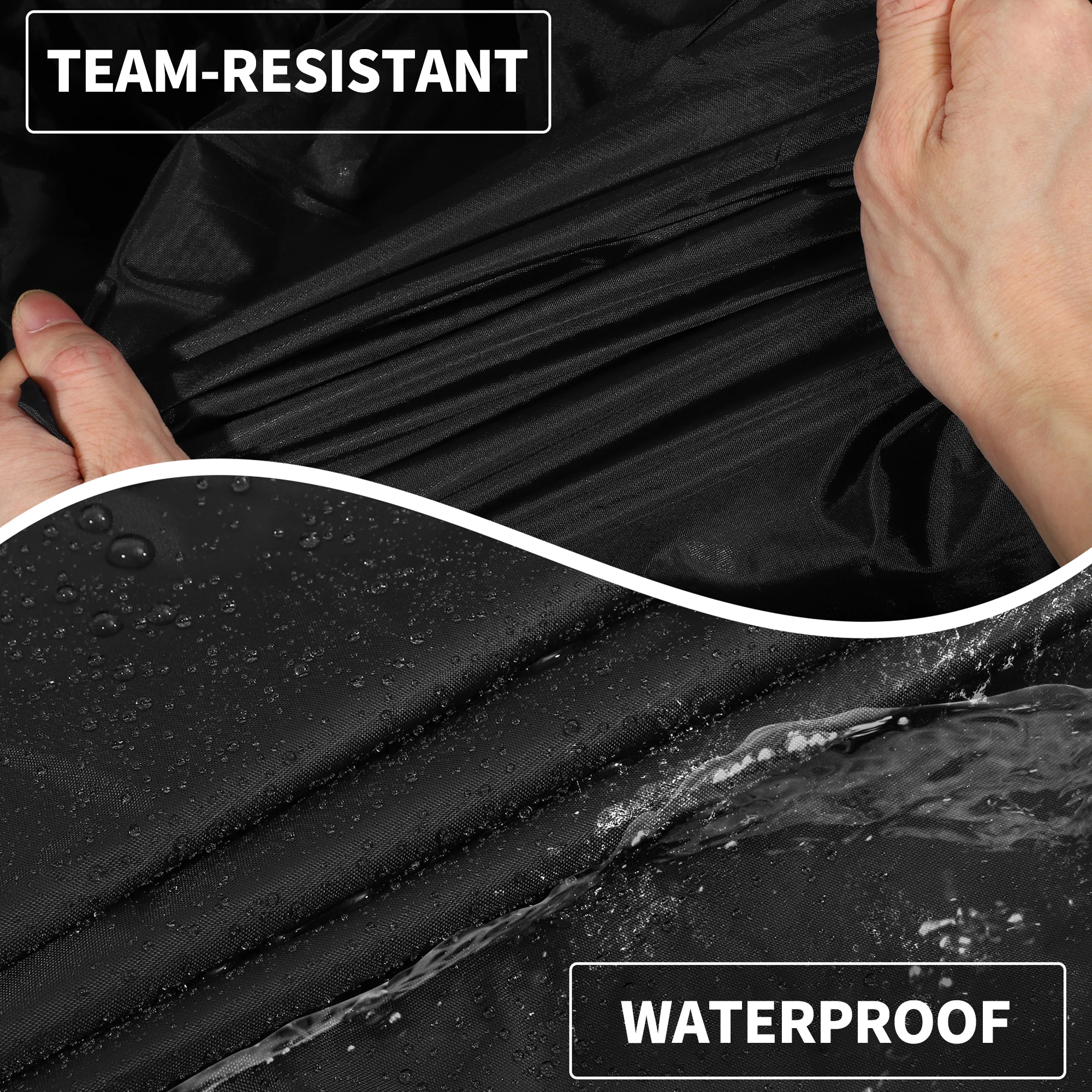 UXCELL 210D-PU cubierta Universal impermeable para coche con hebilla a prueba de viento bolsillos para espejo sol lluvia nieve polvo protección UV cubiertas para sedán