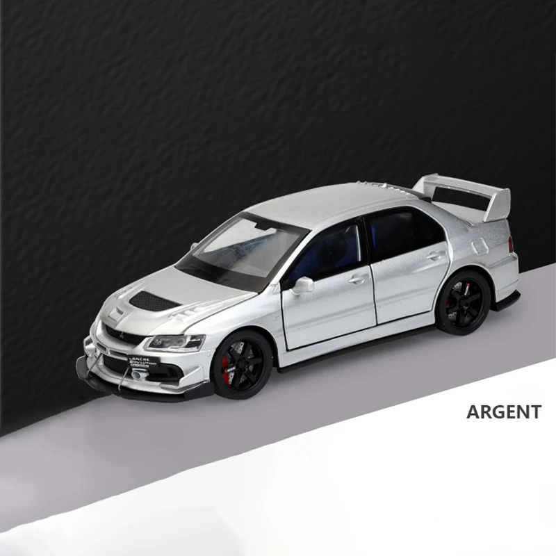 1:32 jdm mitsubishi lancer evolução liga modelo de carro muscular som e luz puxar para trás brinquedo das crianças colecionáveis presente aniversário