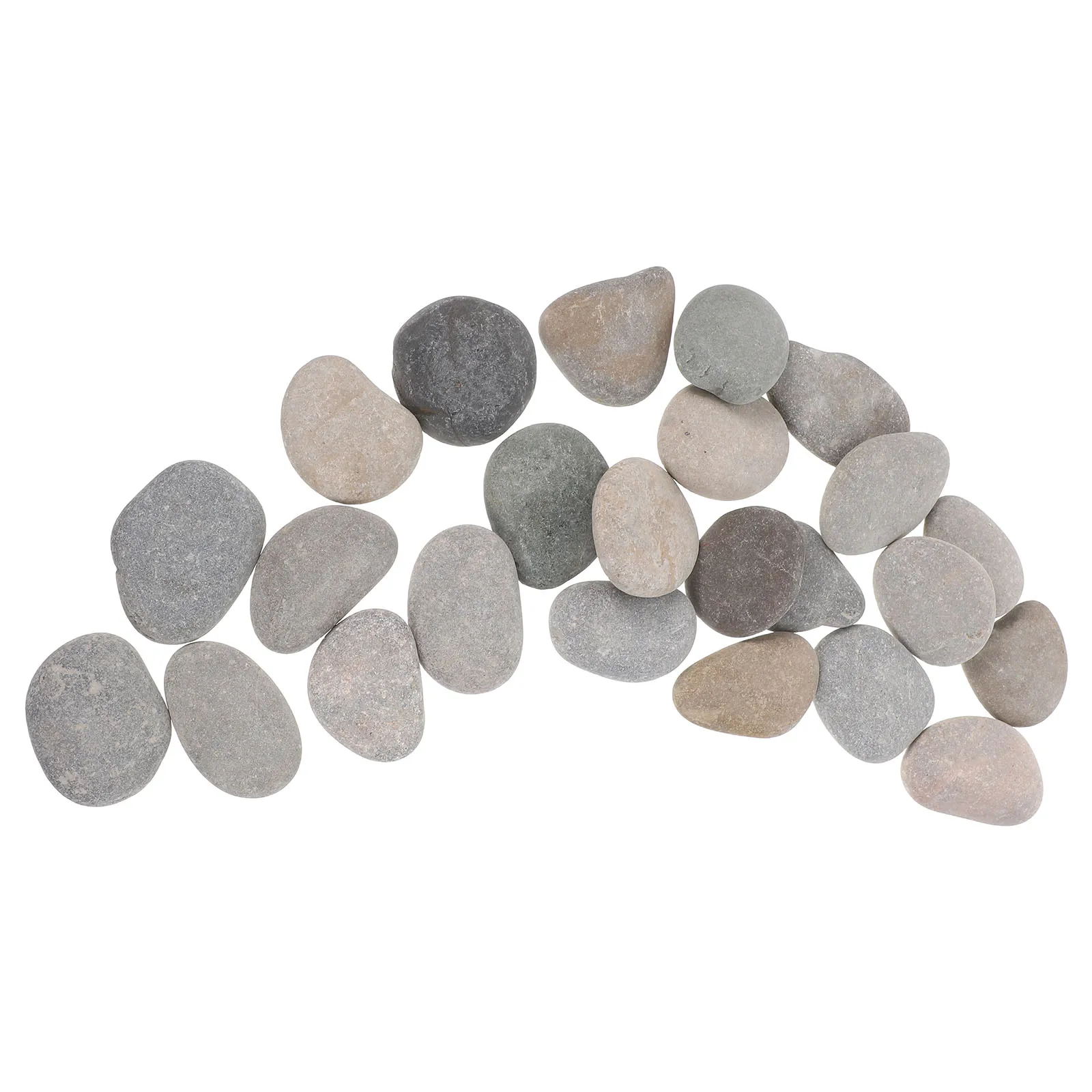 

24pcs Natural Rocks 3-5Cm Flat Smooth Stones For Diy Kids Painting Rocks Painting Kids Craft Garden Home Decor Art Projects