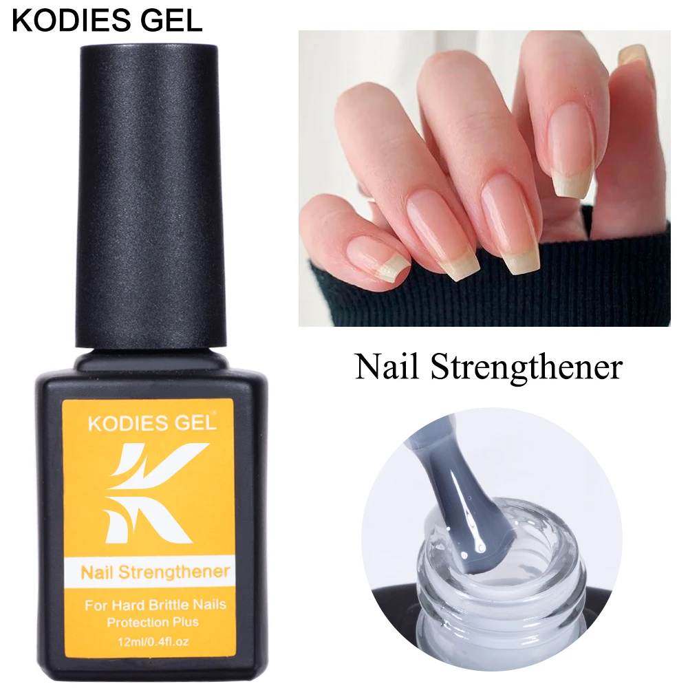 KODIES GEL Rinforzo per unghie 12ML Trattamento professionale per nail art Indurente Smalto normale Revit per unghie sottili Piedi Riparazione Cura