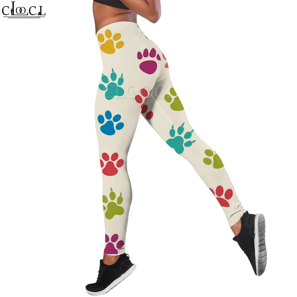 MSIEESO-Leggings femininas com estampa de pata, calças fitness, sudorese apertada, roupas esportivas, leggings push-up, calças de ginástica, moda