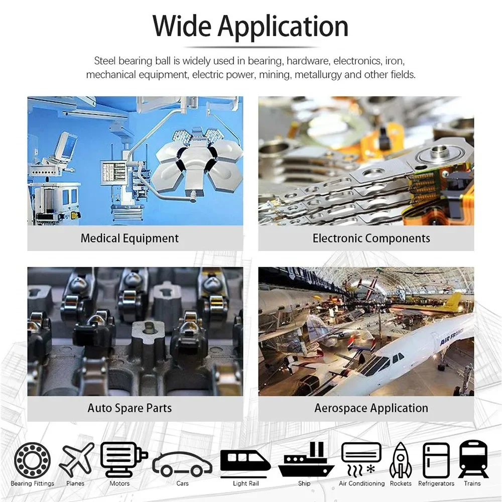 

304 Stainless Steel Ball Assortment Kit 510PCS 2mm 8mm for Precision Bearings Motors Valves Switches and Mechanical Equipment