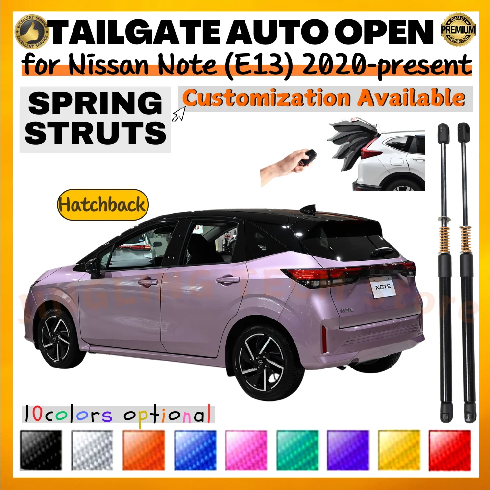 

Qty(2) Trunk Struts with Spring for Nissan Note (E13) Hatchback 2020-present Rear Tailgate Boot Lift Supports Shock Absorbers