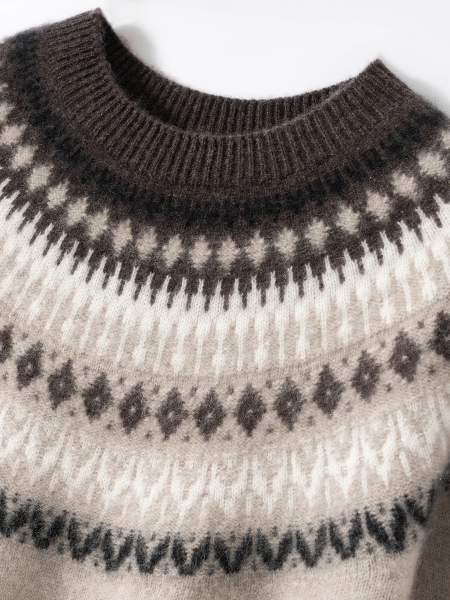 TLOML Women‘s O-Neck Jacquard Pullover Vintage100% Cashmere Sweater Autumn Winter Soft Warm Cashmere Knitwear Fashion Comfy Top