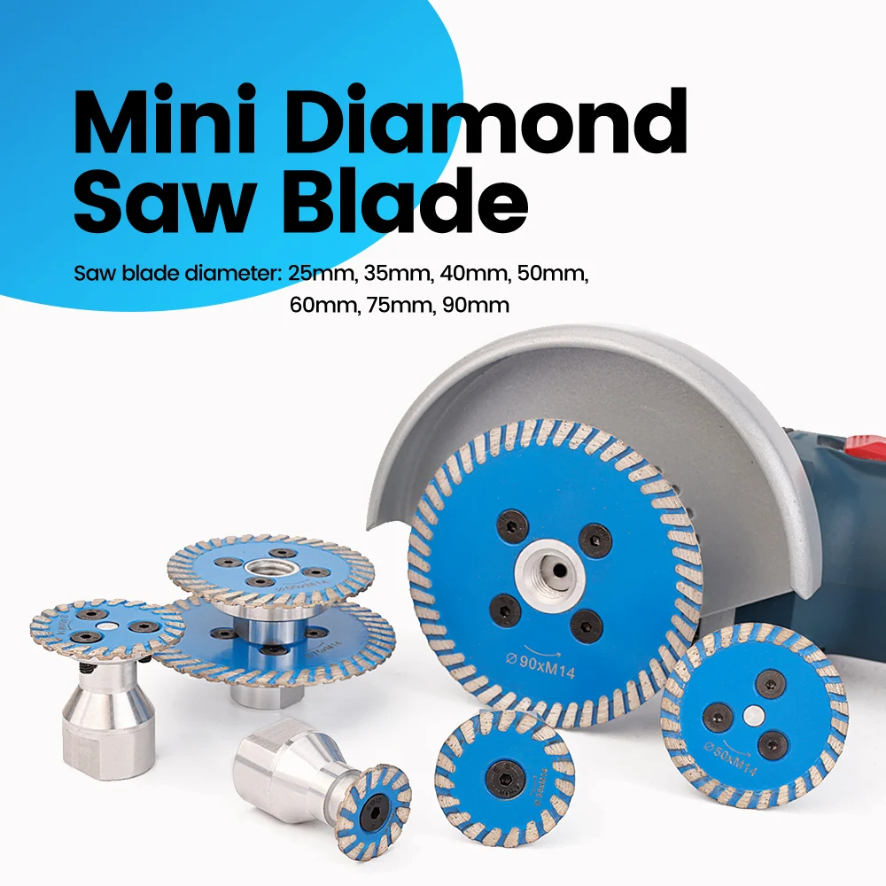 mini-disco-de-corte-diamantado-com-rosca-m14-e-flange-removivel-turbo-preciso-para-granito-marmore-azulejo-e-concreto