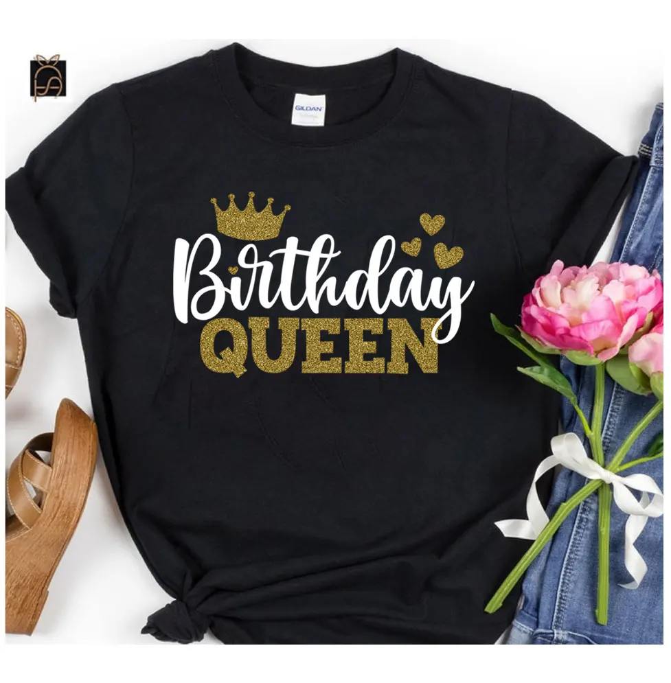 Queen Birthday Clothes Stickers Heart Heat Transfer Patches Fashion Girl Lips Drip Decals DIY T-shirt Accessories Women Patches