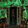 Luminous Fake Cobwebs with Spiders Halloween Glow in The Dark Spider Web Stretchy Spooky Webbing Cosplay Party Home Decor Props 4