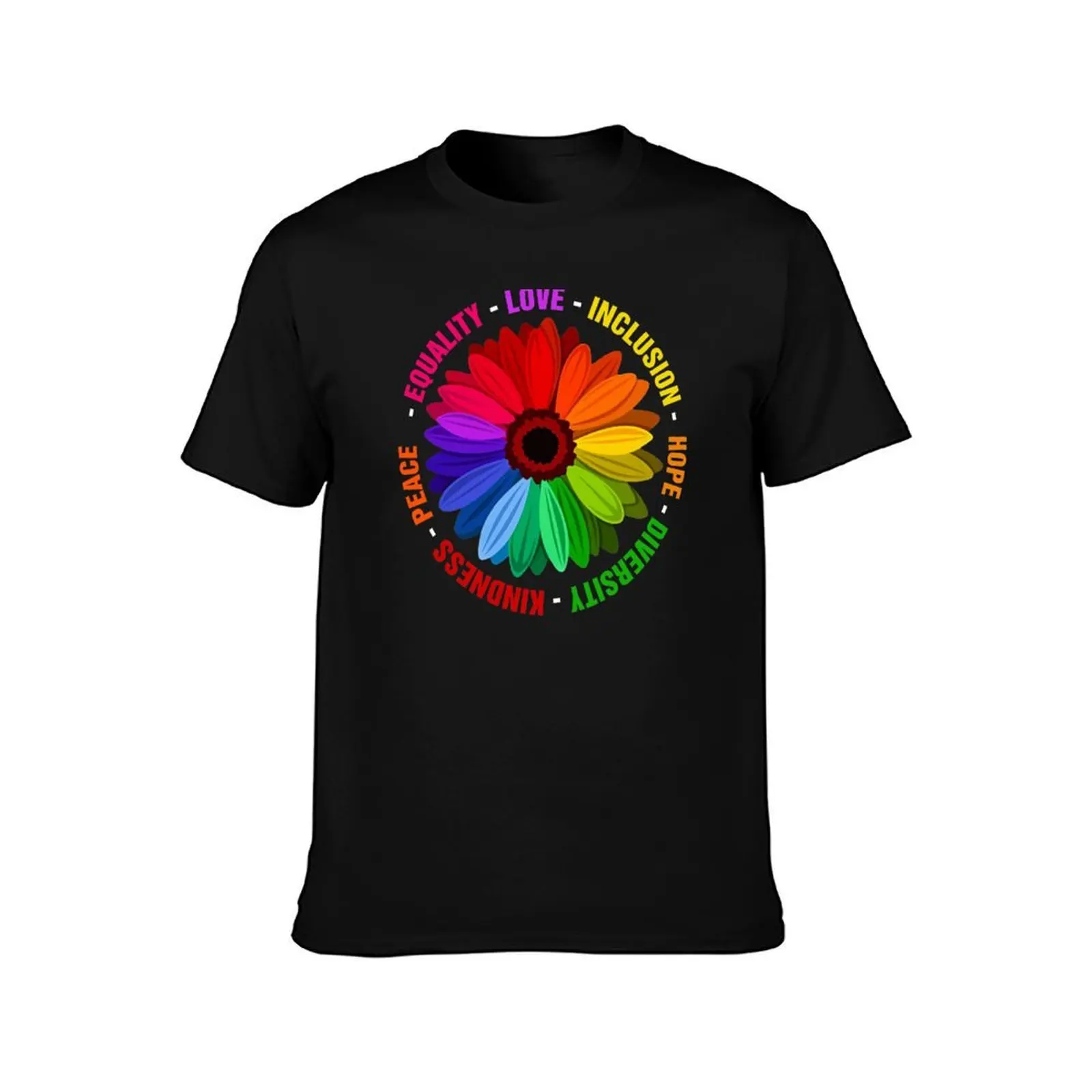 Kindness Peace Equality Love Inclusion Hope Diversity T Shirt T-Shirt Summer Casual Cotton Tee, Unisex Men Women