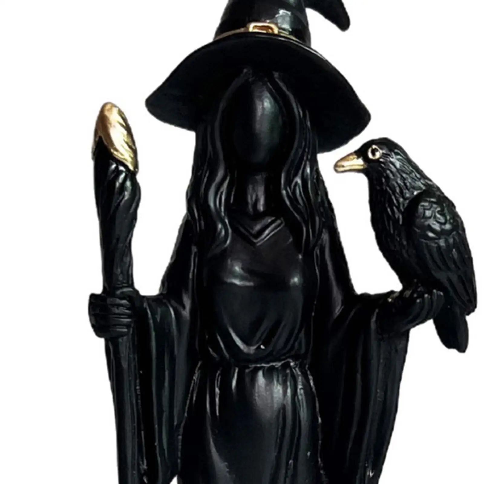 Halloween Witch Statue Witch Figure Ornament for Shelf Mantel Living Room