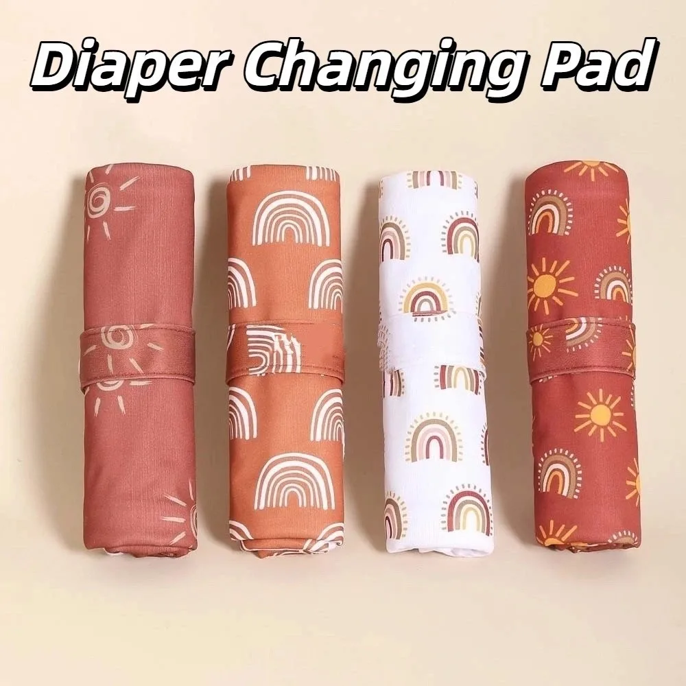 Matelas à langer pliable imperméable en alpaga pour bébé, tapis d'urine détachable et pratique pour nouveau-né