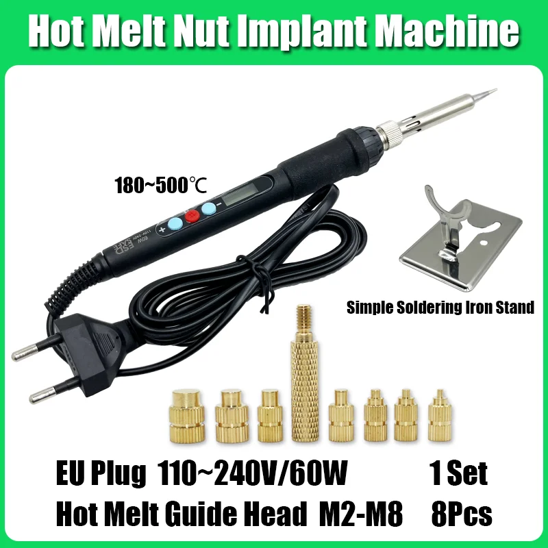 M2 M3 M4 Messing Einsatz Mutter Bolzen Schraube Implantation Maschine Hot Melt Rändelgewinde Wärme Lötkolben Spitze 3D Drucker Zubehör – Detail 15