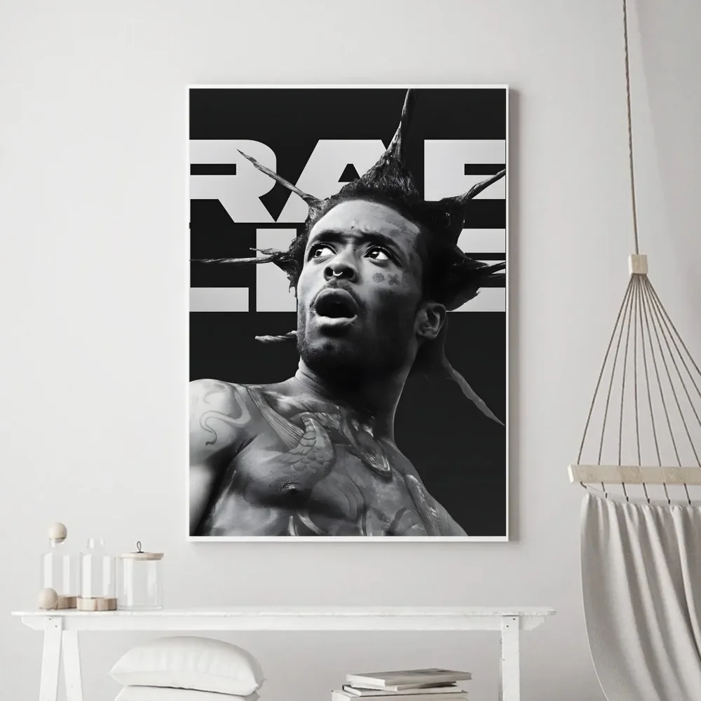 Rapper Lil Uzi Vert Hippop Poster Vintage Prints Art Home Painting Bathroom Kitchen Bar Accessories Wall Sticker Large Size