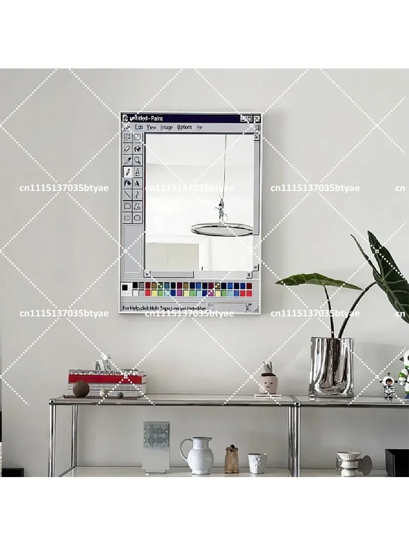 Decorative Mirror Painting Floor-to-Ceiling Bedroom Bedside Table Desktop Creative Art Decor
