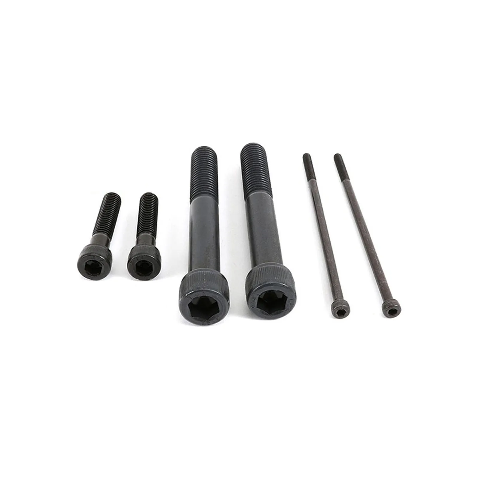 1/10pcs M3 M4 M5 M6 M8 Black Grade 12.9 Steel Lengthened Long Allen Hexagon Hex Socket Cap Head Half Thread  Screw Bolt 30~300mm