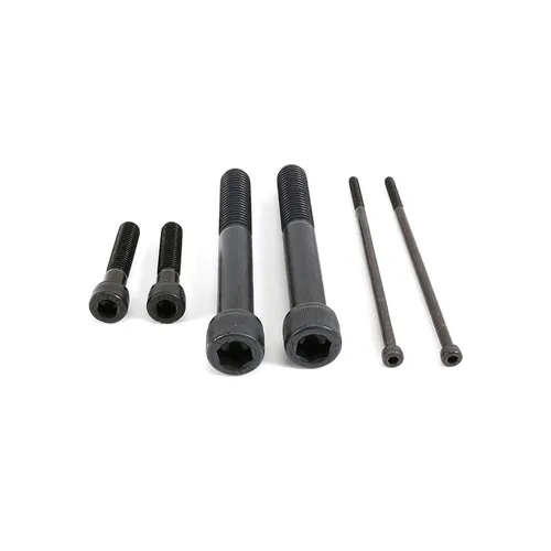 Imagen 2 del producto 1/10 Uds M3 M4 M5 M6 M8 negro grado 12,9 acero alargado largo Allen hexagonal cabeza media rosca tornillo 30 ~ 300mm