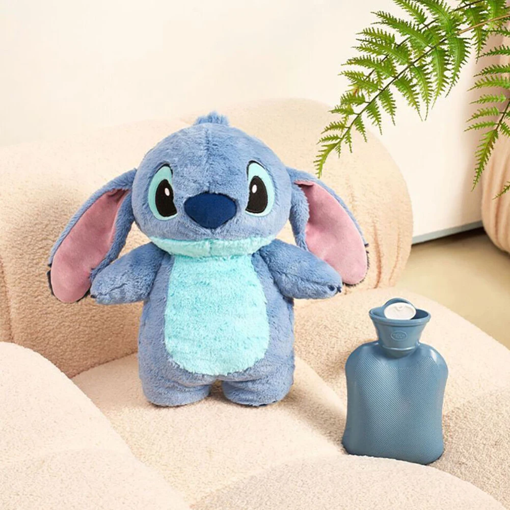 Soft Winter Water Heating Pad Stitch Cute Hot Water Bottle Bag 500ml Warm Belly Instant Hot Pack Winter Plush Warm Hand Bag