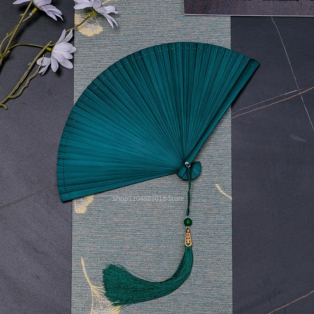 

Chinese Style Japanese Classical Folding Fan Ancient Style Black Women's Folding Fan Handmade Exquisite Hand Fans