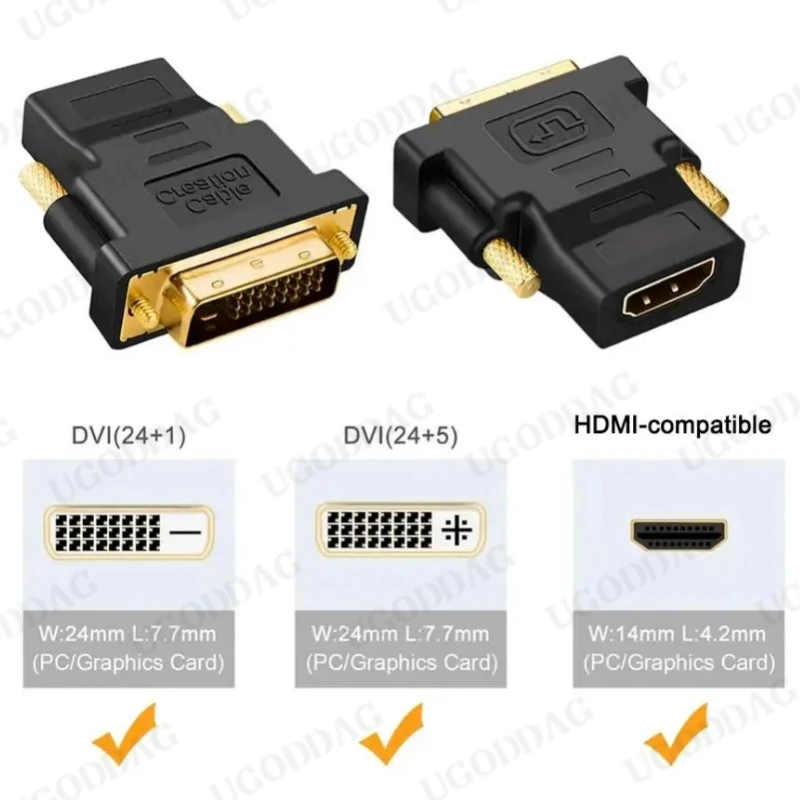 DVI 24+1 To HDMI-compatible Conversion TV Computer Connection Monitor DVI To HD Conversion Converter For PC HDTV Projector