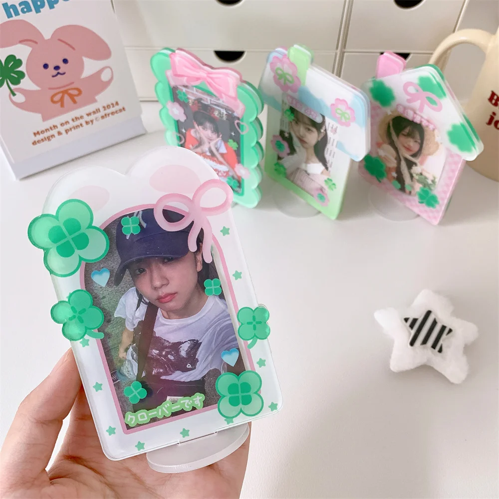 Korea Acrylic Kawaii Photocard Holder K-Pop Idol Photocard Holder for 3inch Photo Idol Photo Rack for Idolater Girl