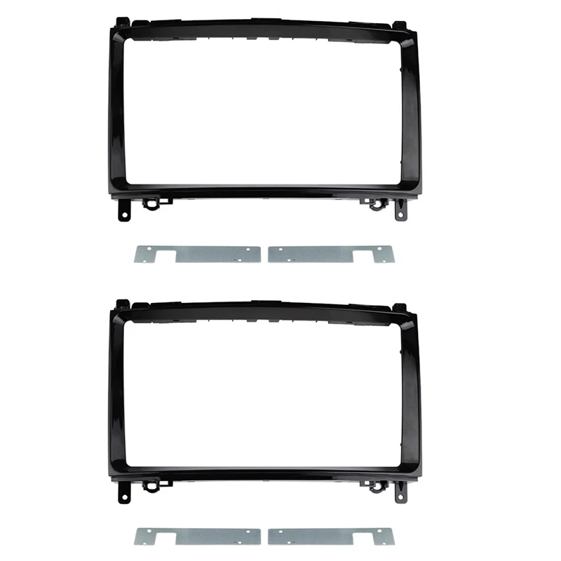 2X 2Din Radio Fascia For Benz Vito Sprinter Viano B200 W169 W245 2004-2012 DVD Stereo Frame Plate Adapter Mounting Dash