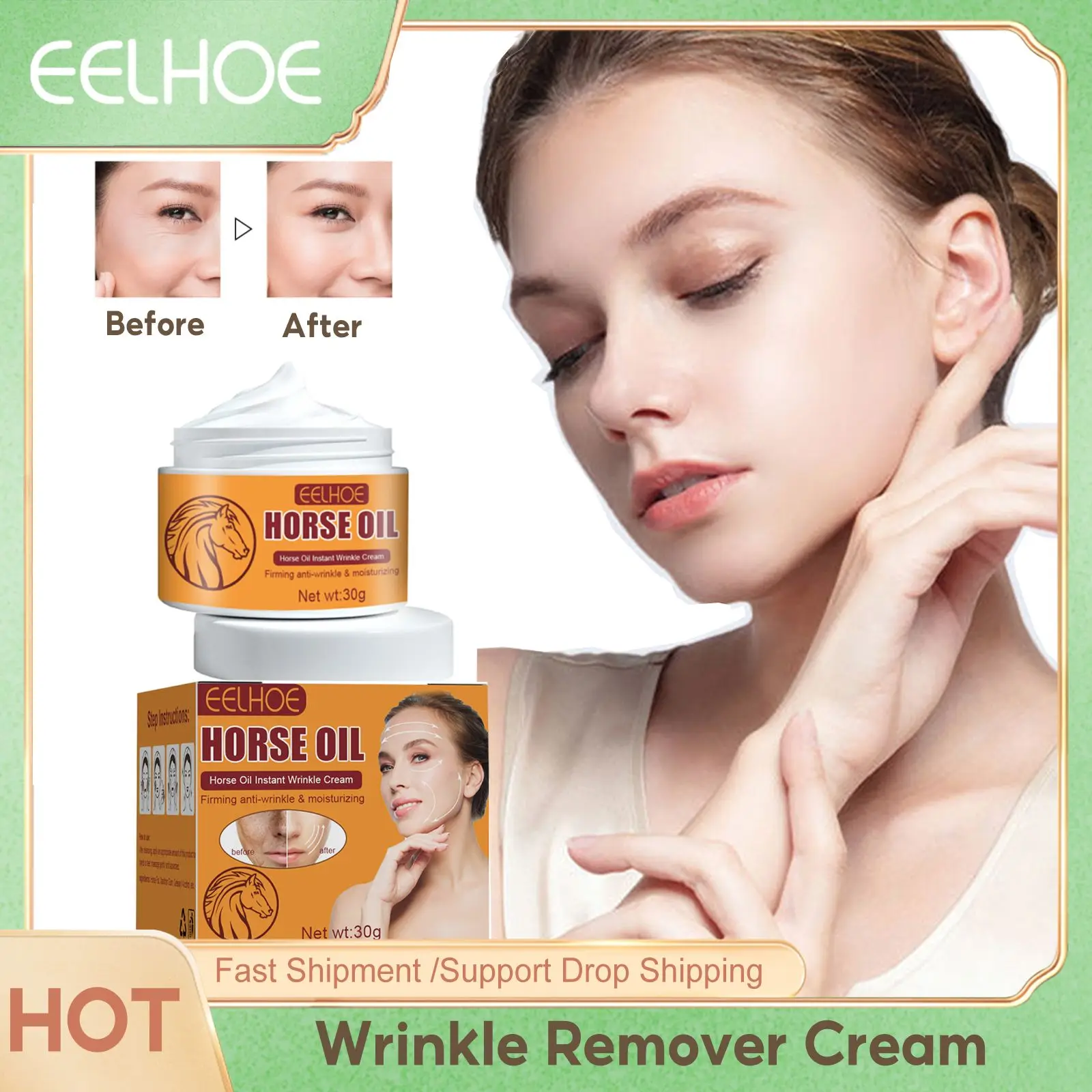 Wrinkle Remover Cream Firming Lifting Fade Fine Lines Anti Dark Spots Brighten Dullness Skin Deep Moisturizing Anti Aging Lotion