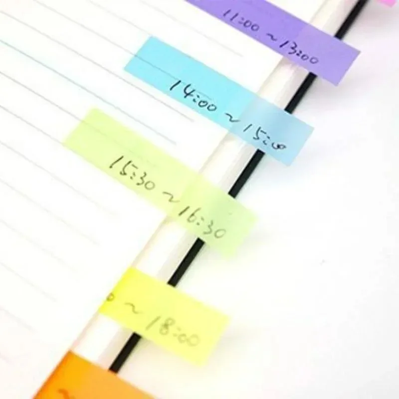 2Pcs Creative Korean Stationery Sticky Note Stickers Scrapbooking Fluorescent Index Posted