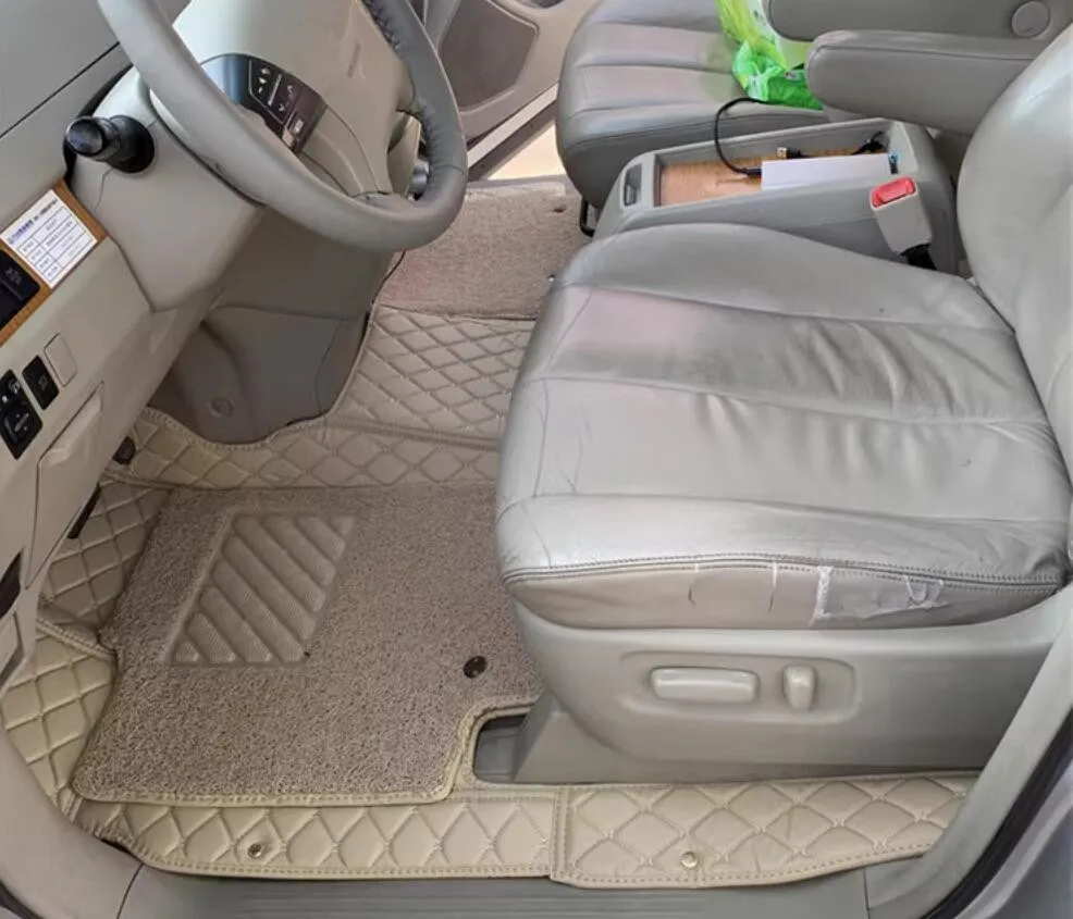 

Высокое качество! Полный комплект автомобильных ковриков на заказ для Toyota Estima 2021-2006 7, 8 мест, водонепроницаемые двухслойные ковры, 3 ряда, коврики