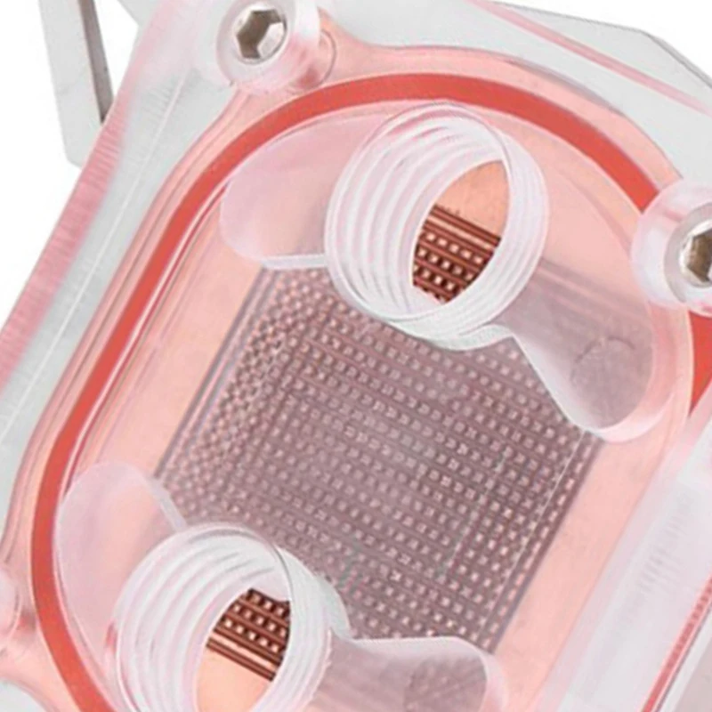 2X Computer CPU Cooler Water Cooling Block Copper Base POM Cover For  LGA 1155 2011 AMD AM4 Fans Cooling