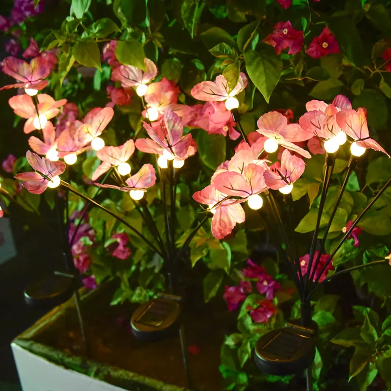 الطاقة الشمسية LED فراشة اليراع ضوء في الهواء الطلق محاكاة فراشة مصباح حديقة حديقة المناظر الطبيعية للماء للمنزل زينة عيد الميلاد