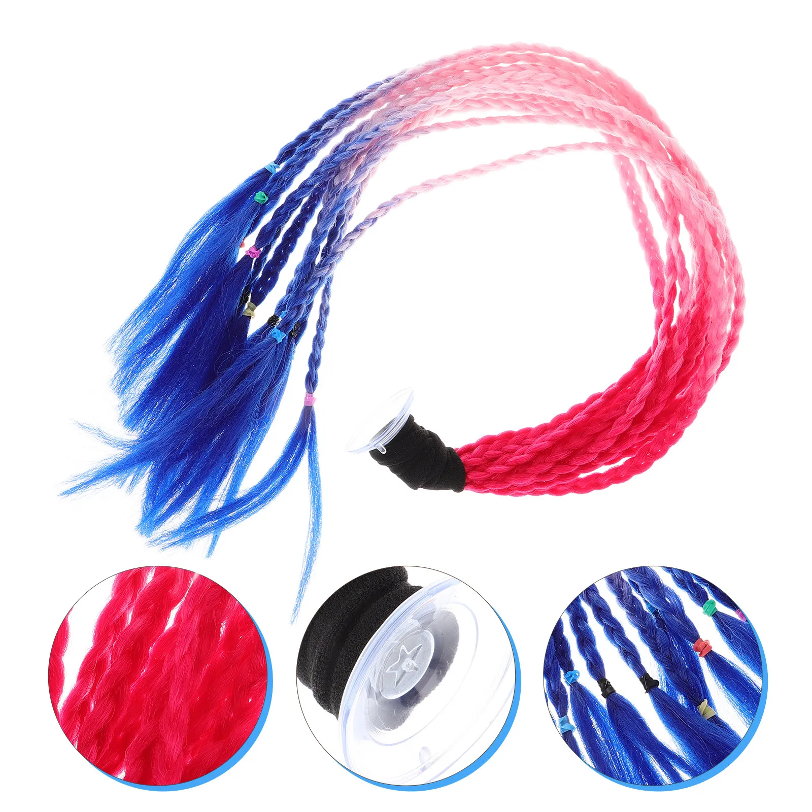 

Decoration Motorcycle Dreadlock Braid Ponytail Decorative Accessory For Bike Riding Headgear Suction Cup Attached
