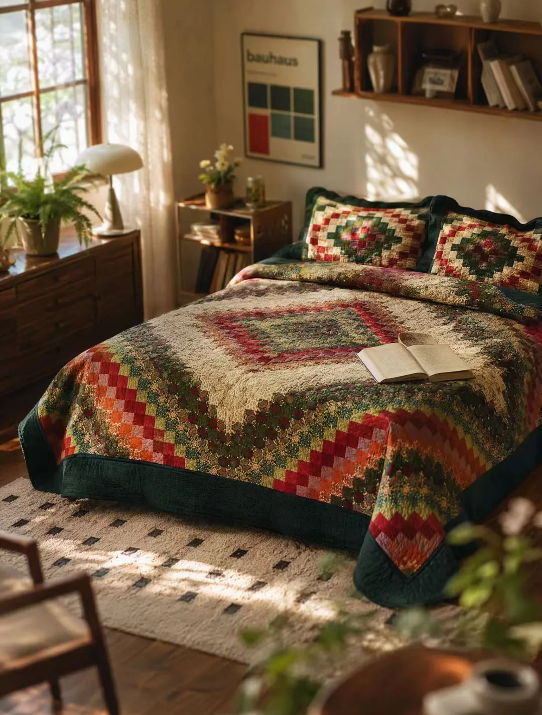 Oversized Vintage Cotton Bedspread Set 3-Pieces Super King Queen Lightweight Quilted Comforter Summer Breathable Quilt Coverlet