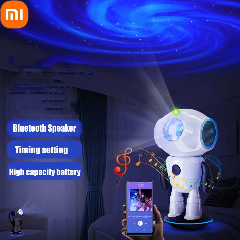 

Xiaomi Night Light Astronaut Galaxy Projector Starry Sky Star Rechargeable Colorful Lamp For Children Room Decor Birthday Gift