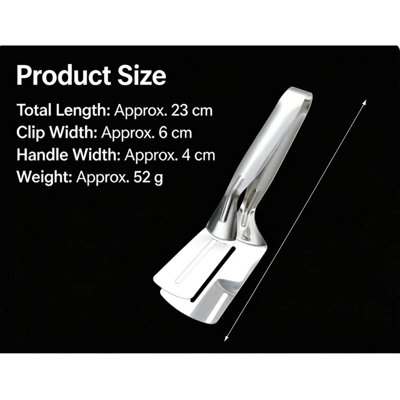 304 Stainless Steel Steak Tongs Kitchen BBQ Grilling Clips for Fish Bread Pancake Cooking
