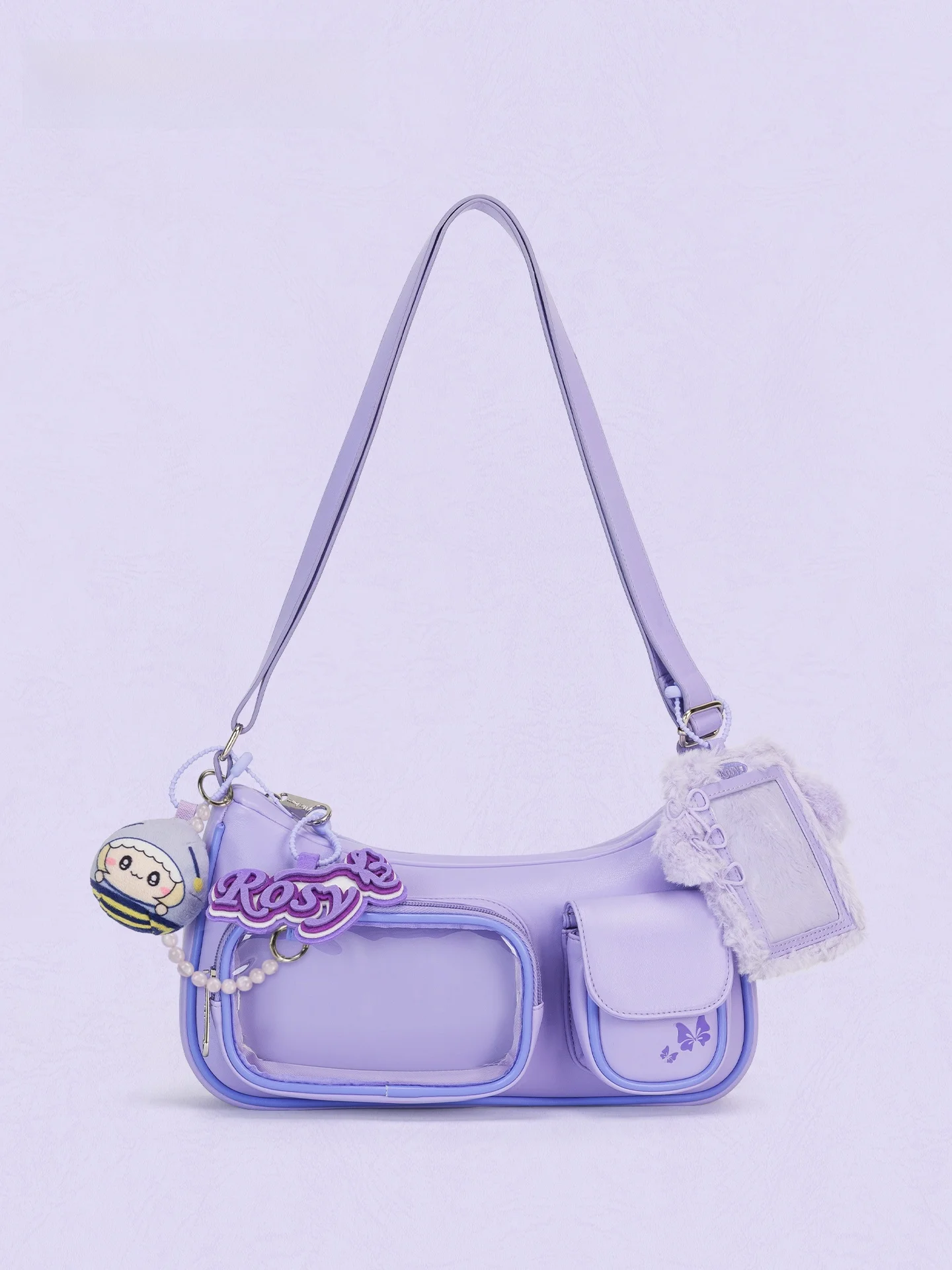 Bolsa Transversal Junco Original Zhao Lusi Estilo Macaron em Couro Sintético Macio para Uso Diário, Formato Quadrado, Bolsa d...