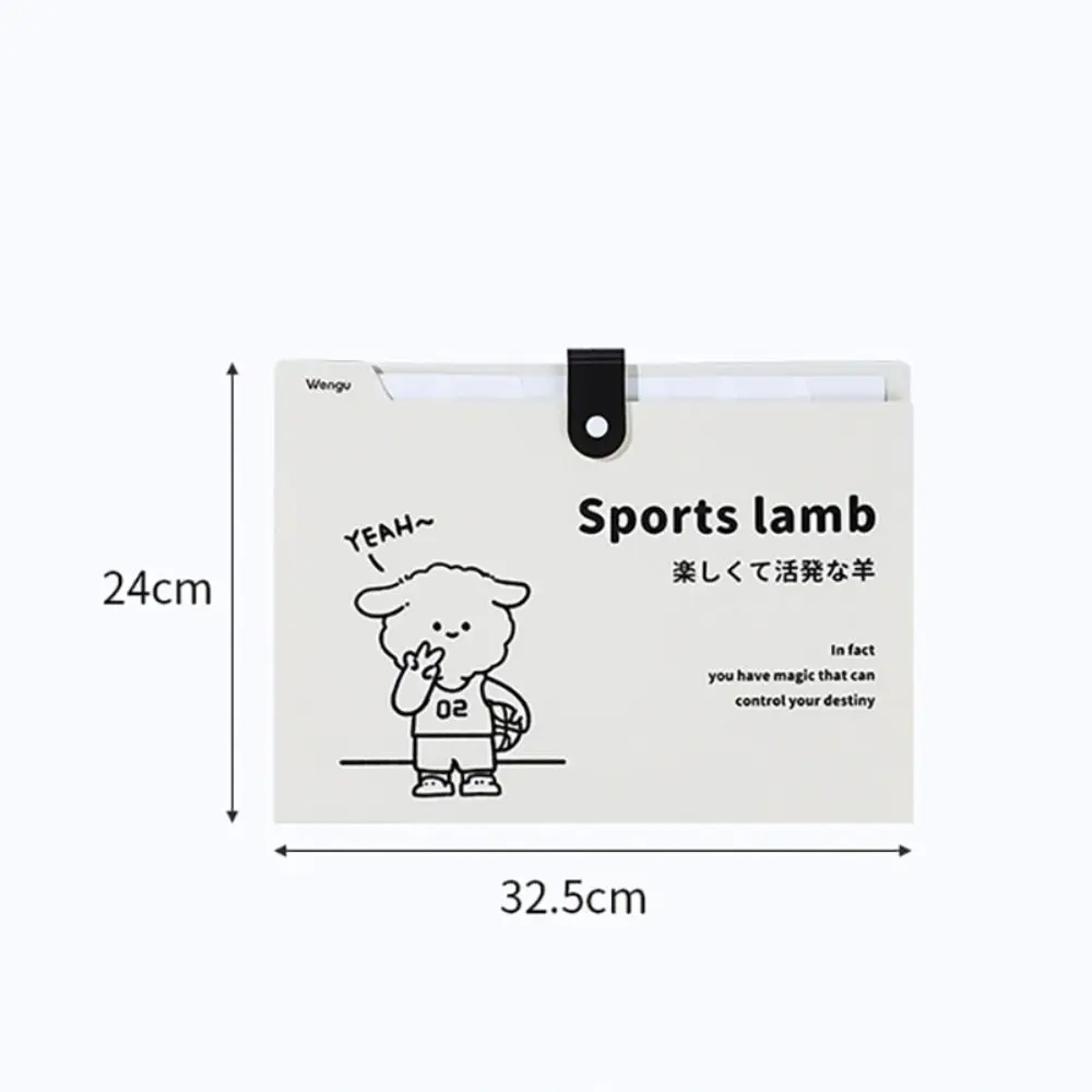 Simple Waterproof A4 File Folder 8 Pockets Large Capacity A4 Paper Storage Bag Thickened PP Classification Folder School Office