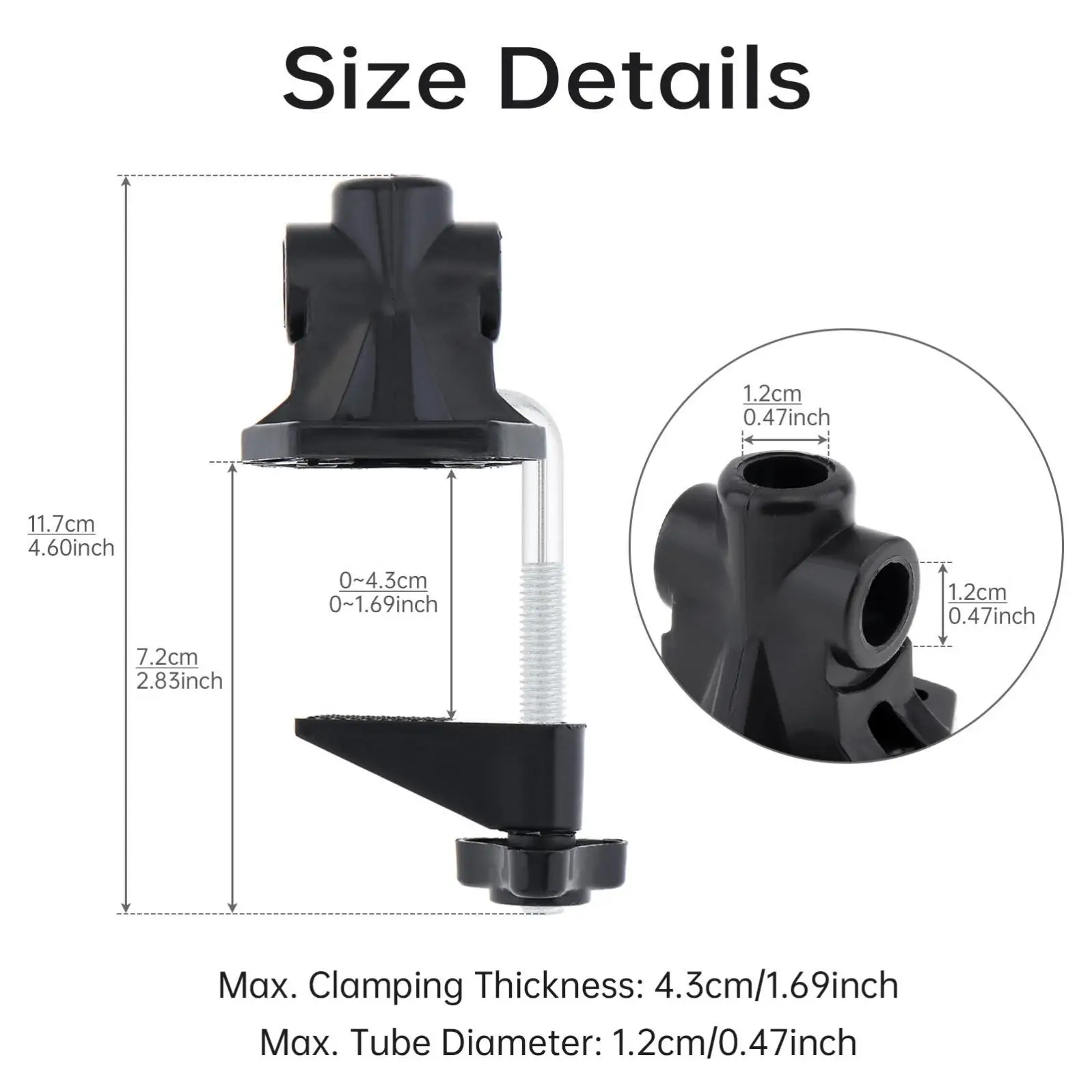 Universal Bracket Clamp Accessories DIY Fixed Metal Clip Fittings Screw Camera Holder for Broadcast Microphone Desk Lamp Tools