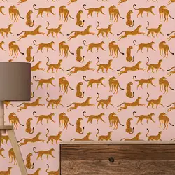 Abstract Leopard Pattern Wallpaper,Tropical Peel And Stick Wall Papers,Leopard Wall Mural ,Self Adhesive Or Tradition WallPapers