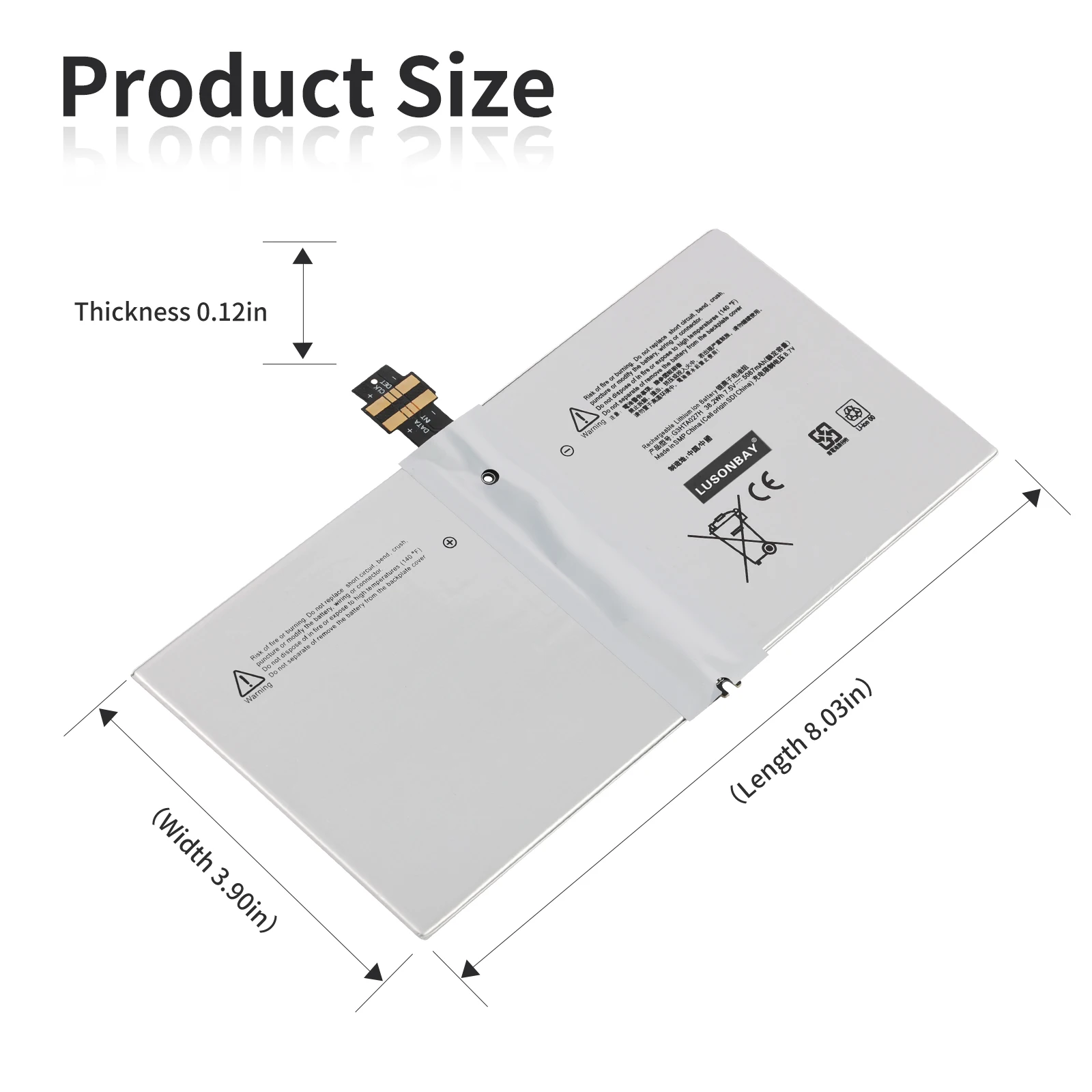 LUSONBAY G3HTA027H Laptop Battery For Microsoft Surface Pro 4 1724 12.3
