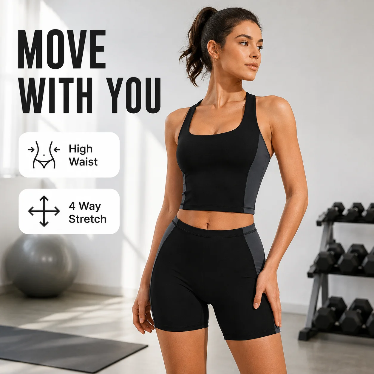 Pilates Yoga Video - Conjunto de Yoga Feminino: Top Esportivo