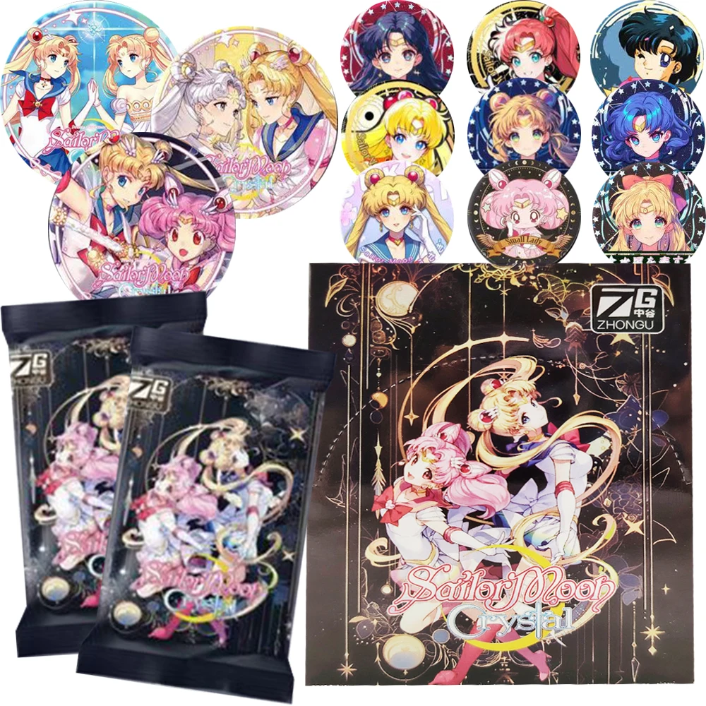 

Cartoon Anime Characters Brooch Collection Classic Magical Girls Exquisite Round Badge Clothes Backpack Decoration Friends Gifts