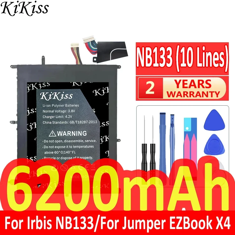 

6200mAh KiKiss Battery 0154200P HW-3487265 31152200P NV-2874180-2S For Irbis NB133 NB131 For Jumper EZBook X4 N14W TH140A AK14