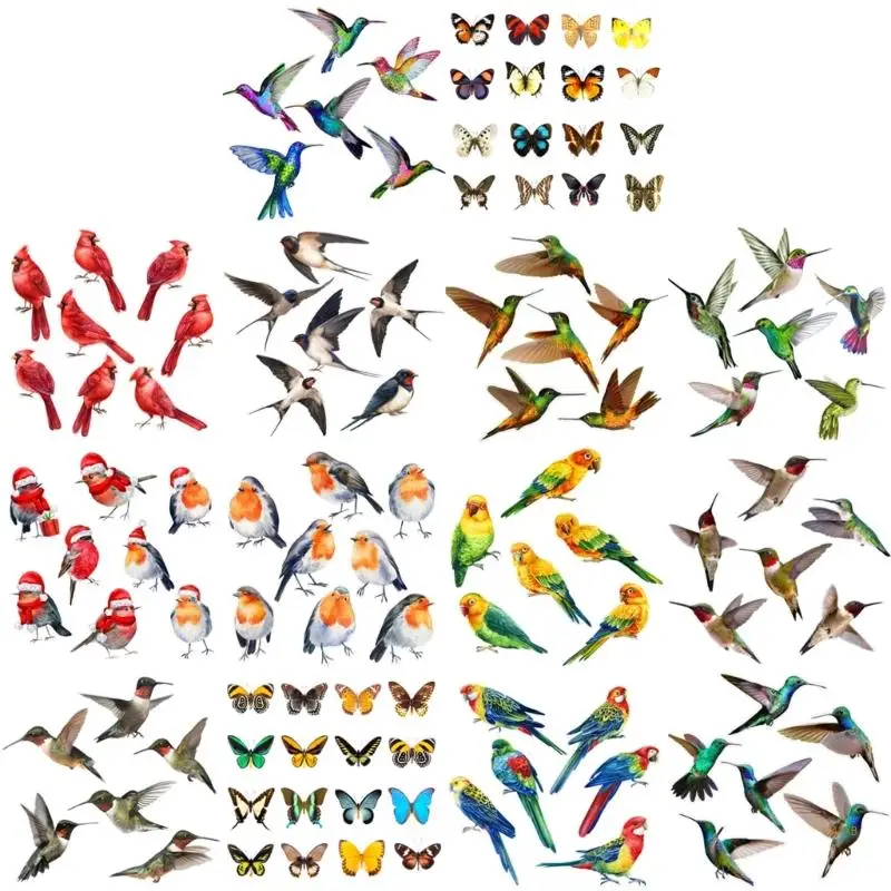 41XB 2pcs Bird Warning Window Stickers AntiCollision Cling Decals for Glass Safety